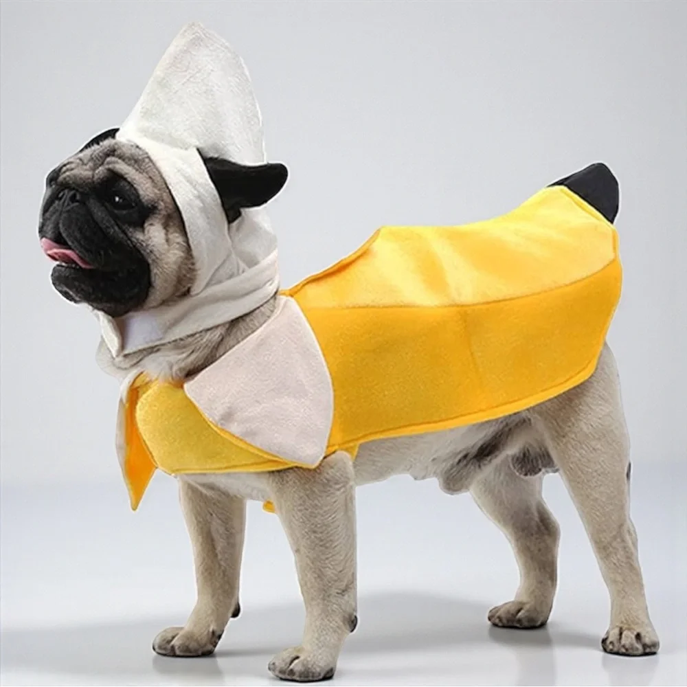Banana Dog Costume XL NWOT Funny Halloween Pet Costume Jumpsuit w Hood